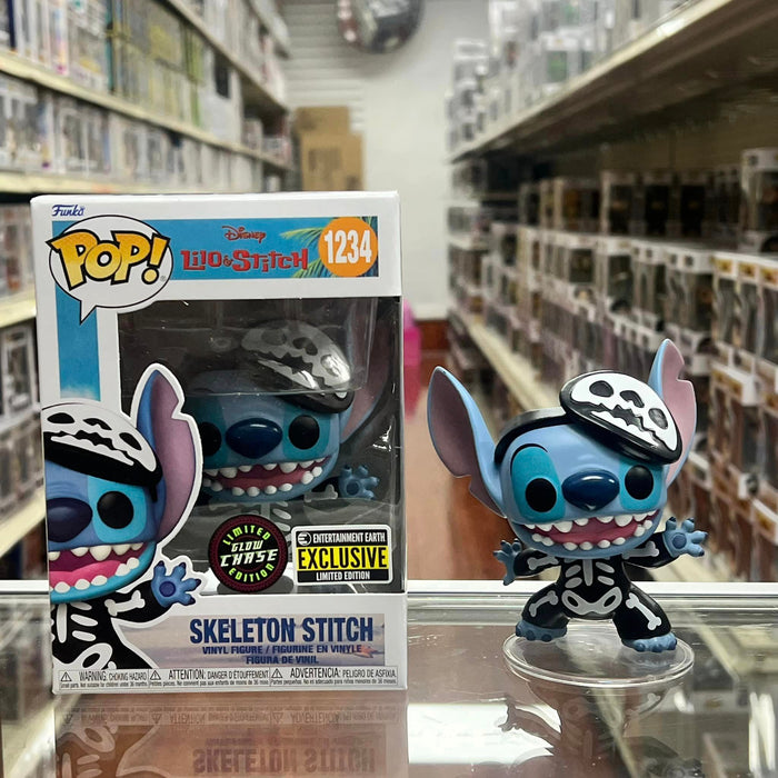 FUNKO POP! Skeleton Stitch Limited Edition CHASE BUNDLED Vinyl figure Entertainment Earth Exclusive #1234