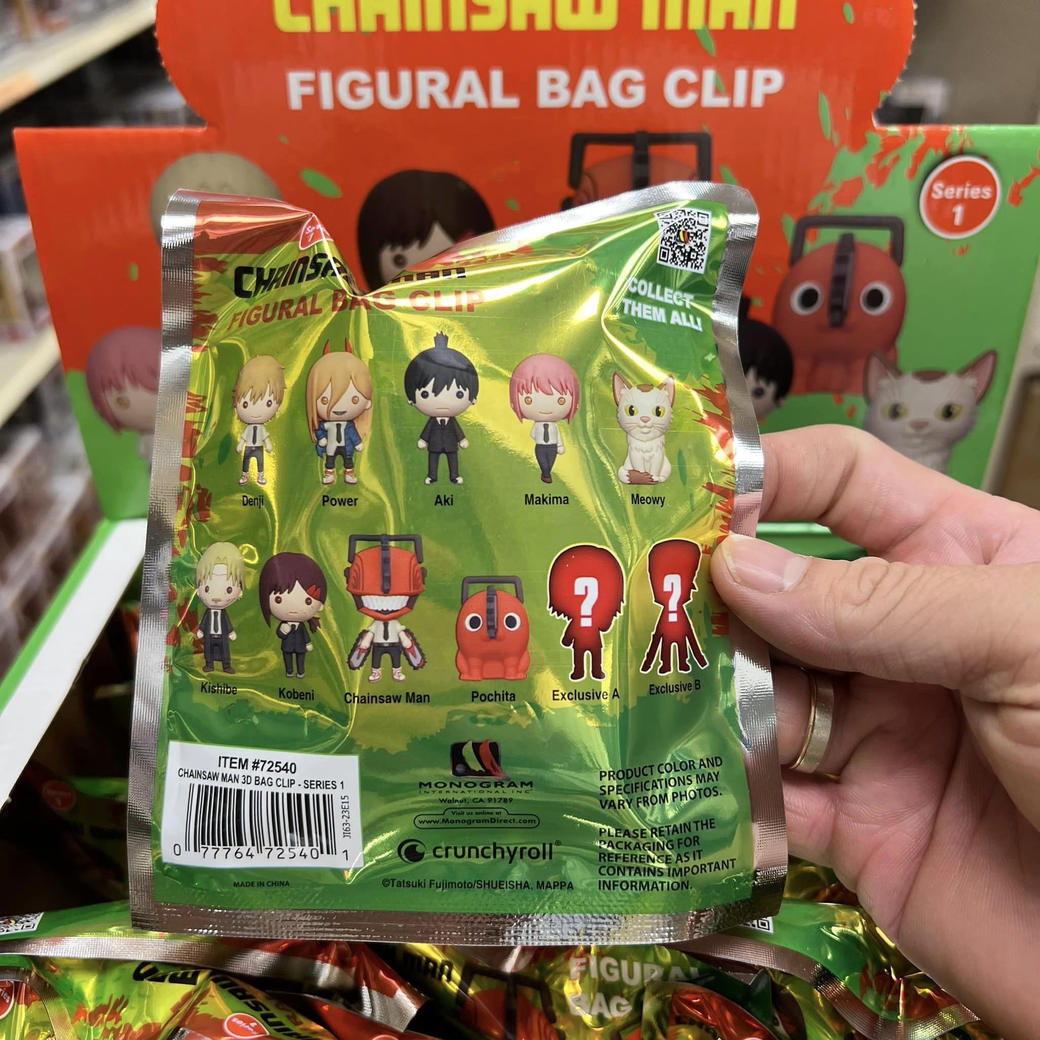 Monogram - Chainsaw Man 3-D Foam Bag Clip Keyring Blind Bag Series 1