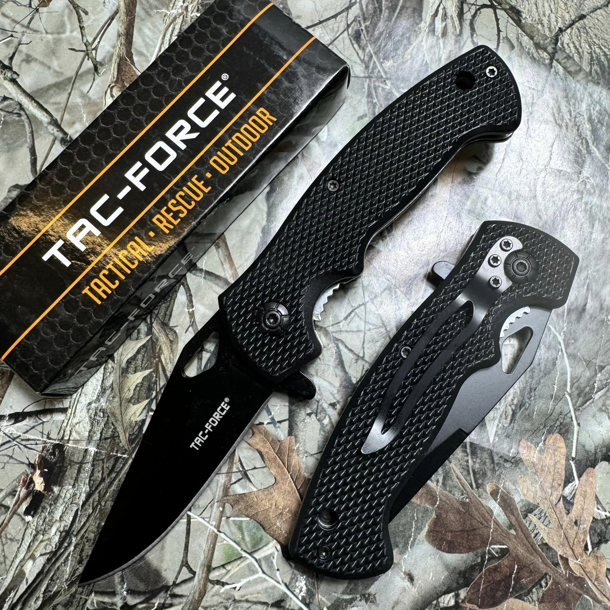 Tac-Force Assisted Opening Black Saber Hunting Survival Pocket Knife