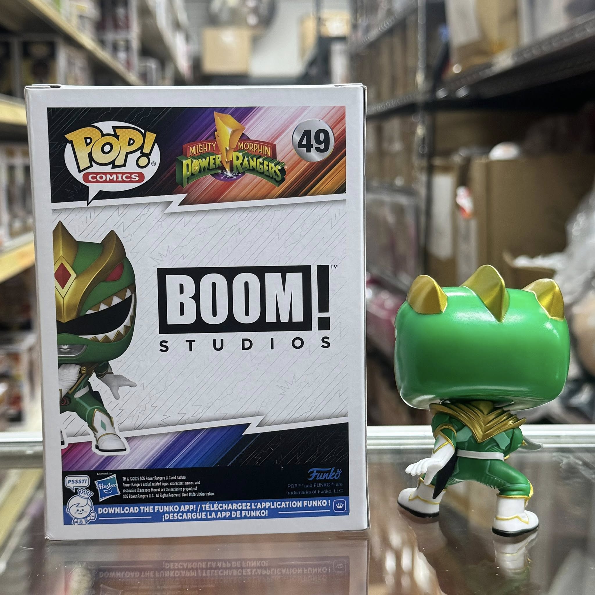 Funko Pop! COMICS Mighty Morphin Power Rangers: GREEN RANGER Vinyl Figure Entertainment Earth Exclusive #49