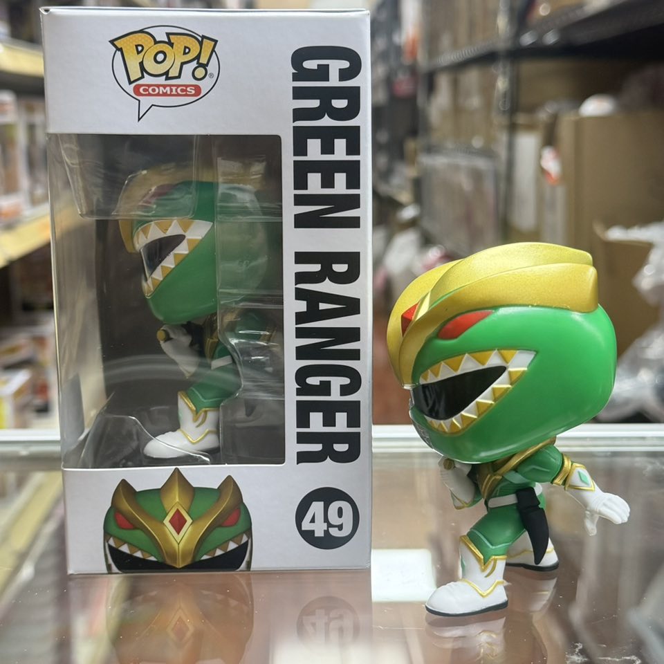 Funko Pop! COMICS Mighty Morphin Power Rangers: GREEN RANGER Vinyl Figure Entertainment Earth Exclusive #49