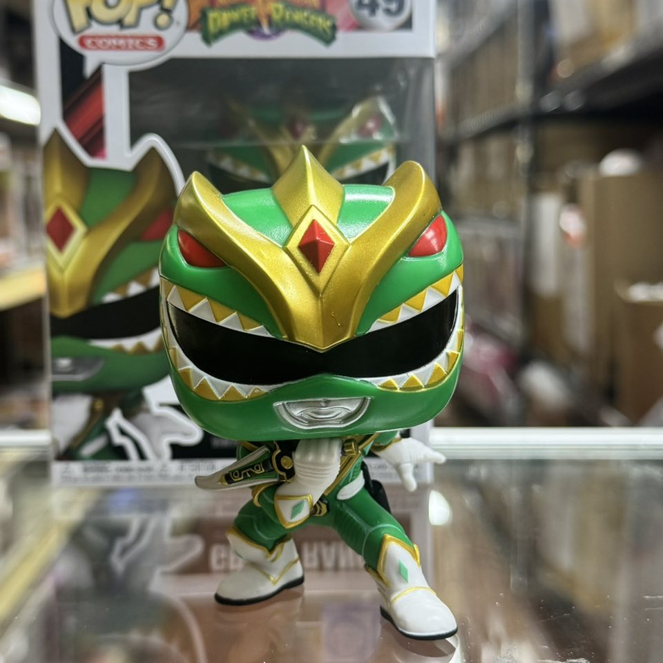 Funko Pop! COMICS Mighty Morphin Power Rangers: GREEN RANGER Vinyl Figure Entertainment Earth Exclusive #49