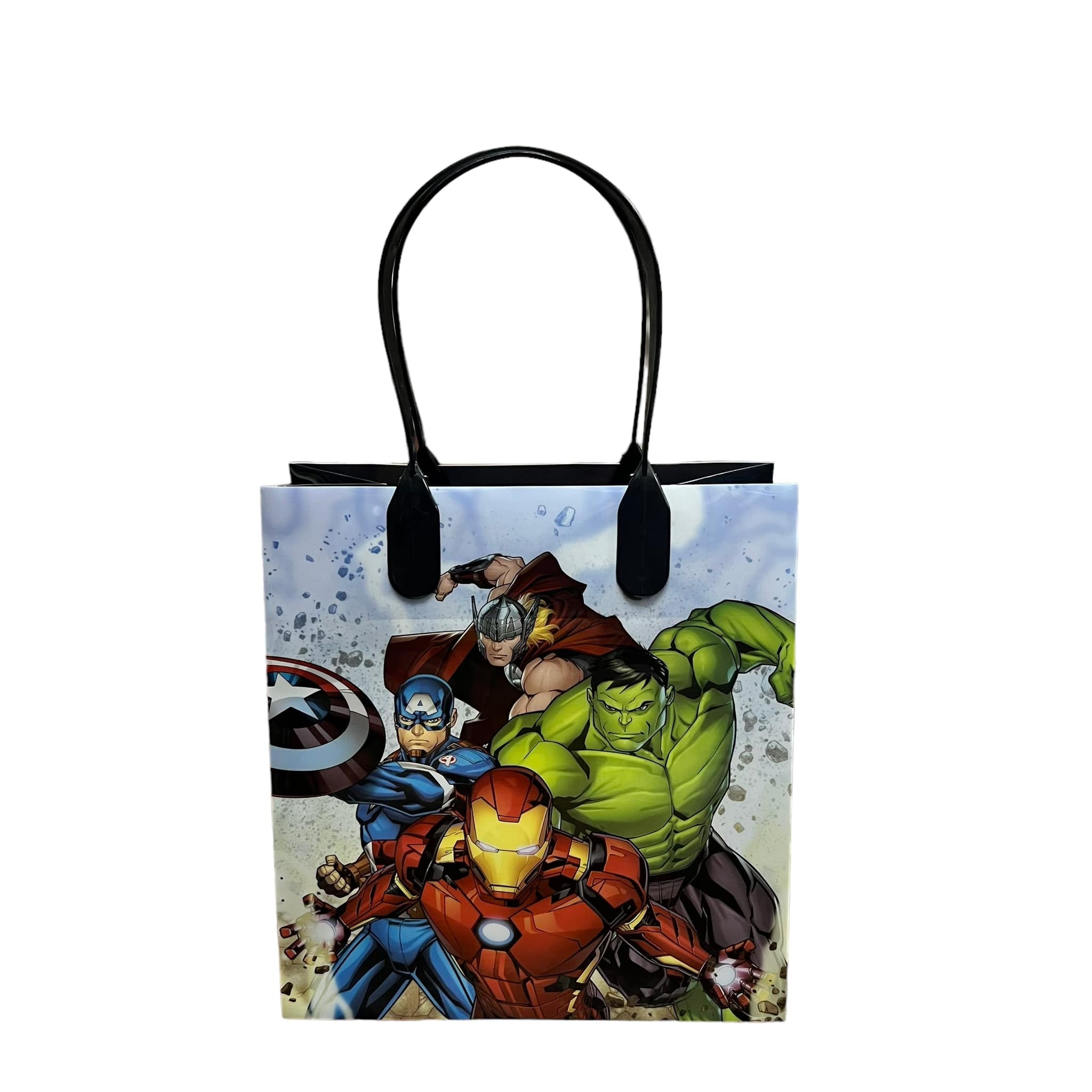 Marvel Avengers Party Favor Treat Bags with Handles, Superhero Candy Bags for Birthday Party, Party Supply Decorations Pack of 12