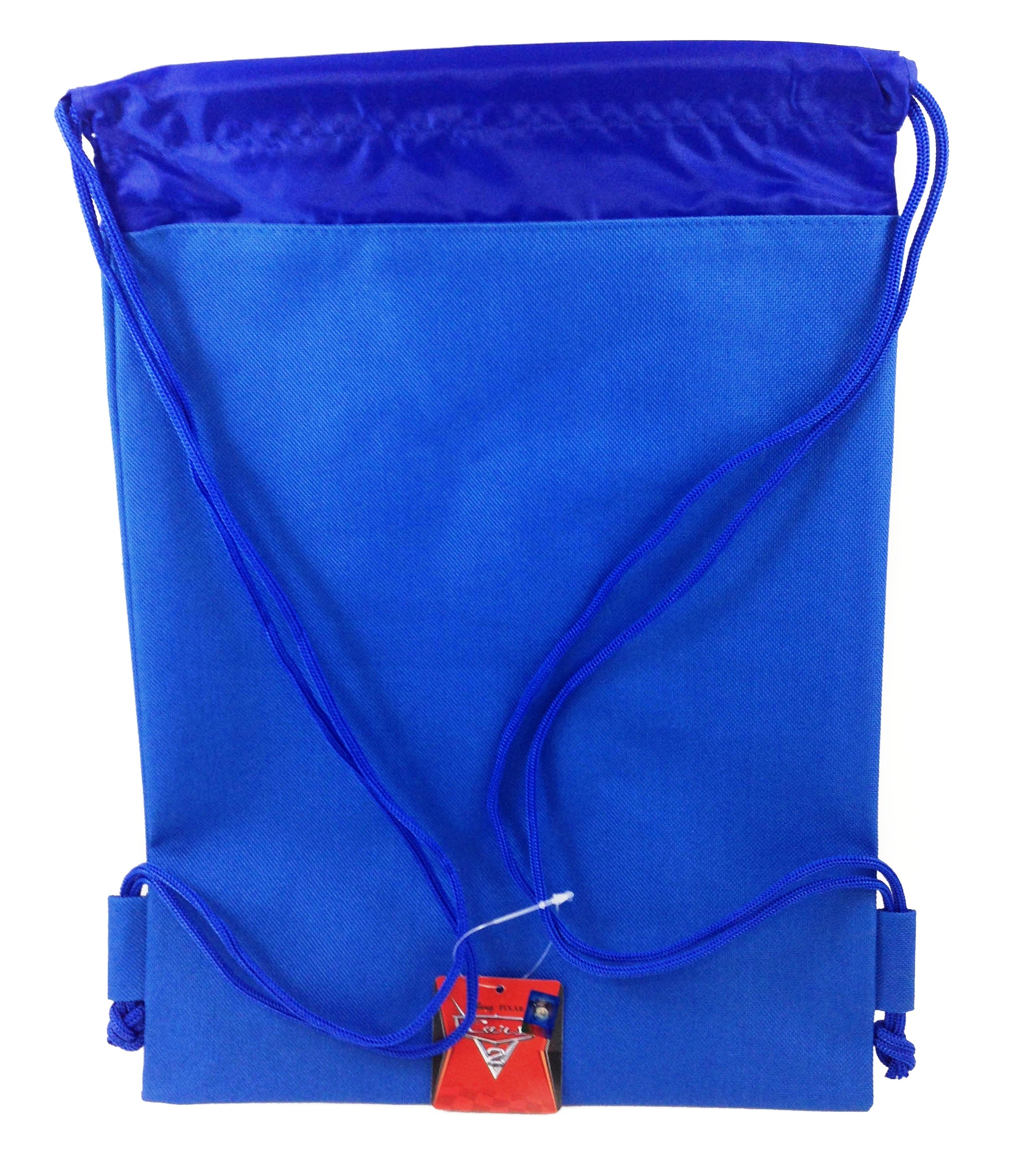 DISNEY CARS MC QUEEN DRAWSTRING STRING BACKPACK SCHOOL SPORT GYM TOTE BAG (BLUE)