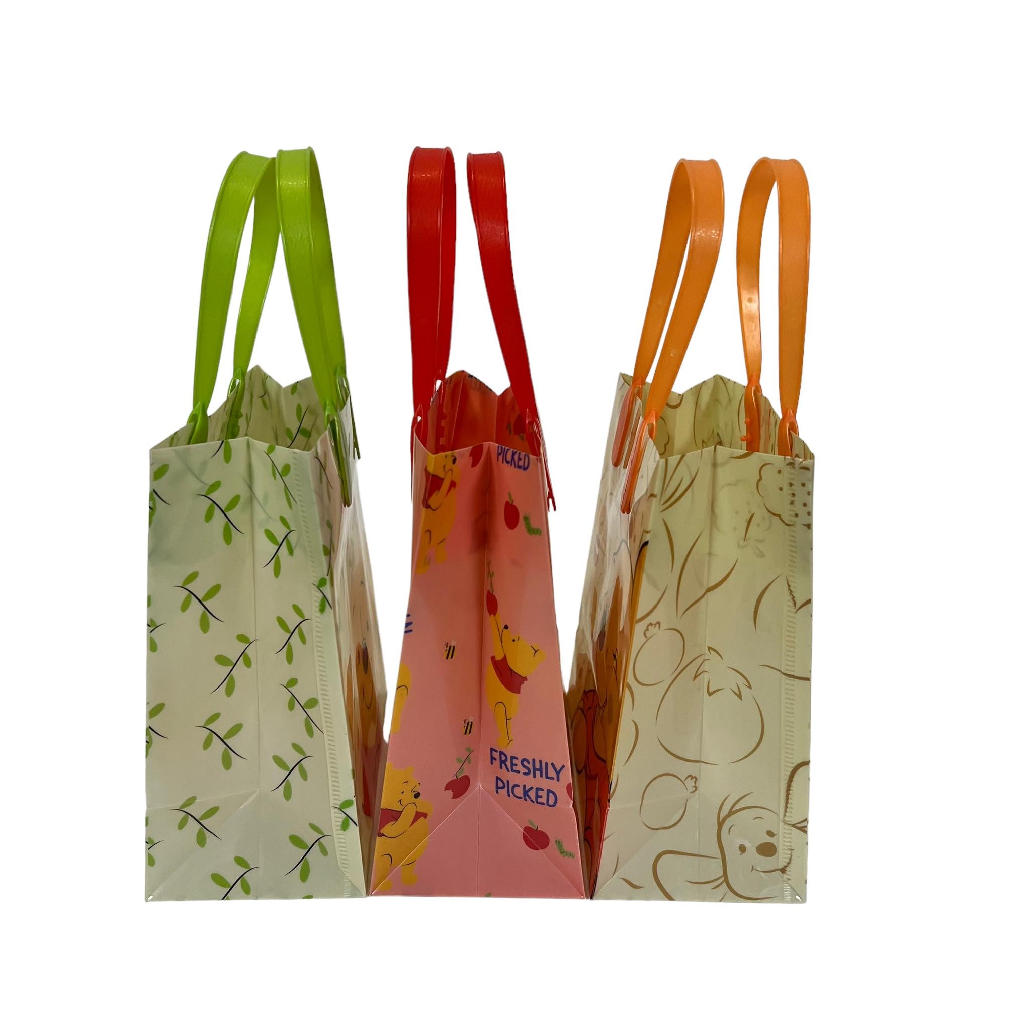 Disney Winnie The Pooh Party Favor Treat Bags with Handles, Disney Candy Bags for Birthday Party, Party Supply Decorations Pack of 12