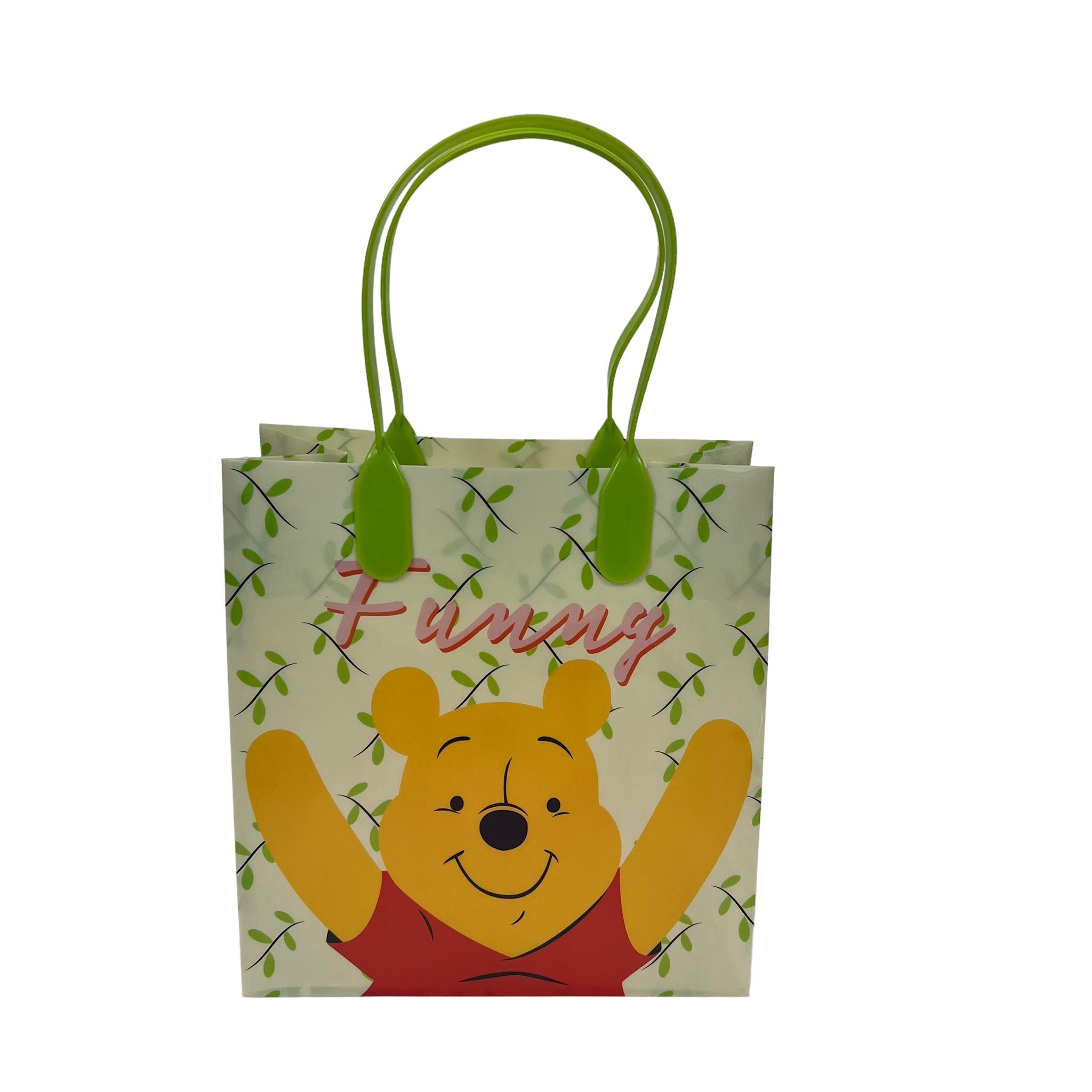 Disney Winnie The Pooh Party Favor Treat Bags with Handles, Disney Candy Bags for Birthday Party, Party Supply Decorations Pack of 12