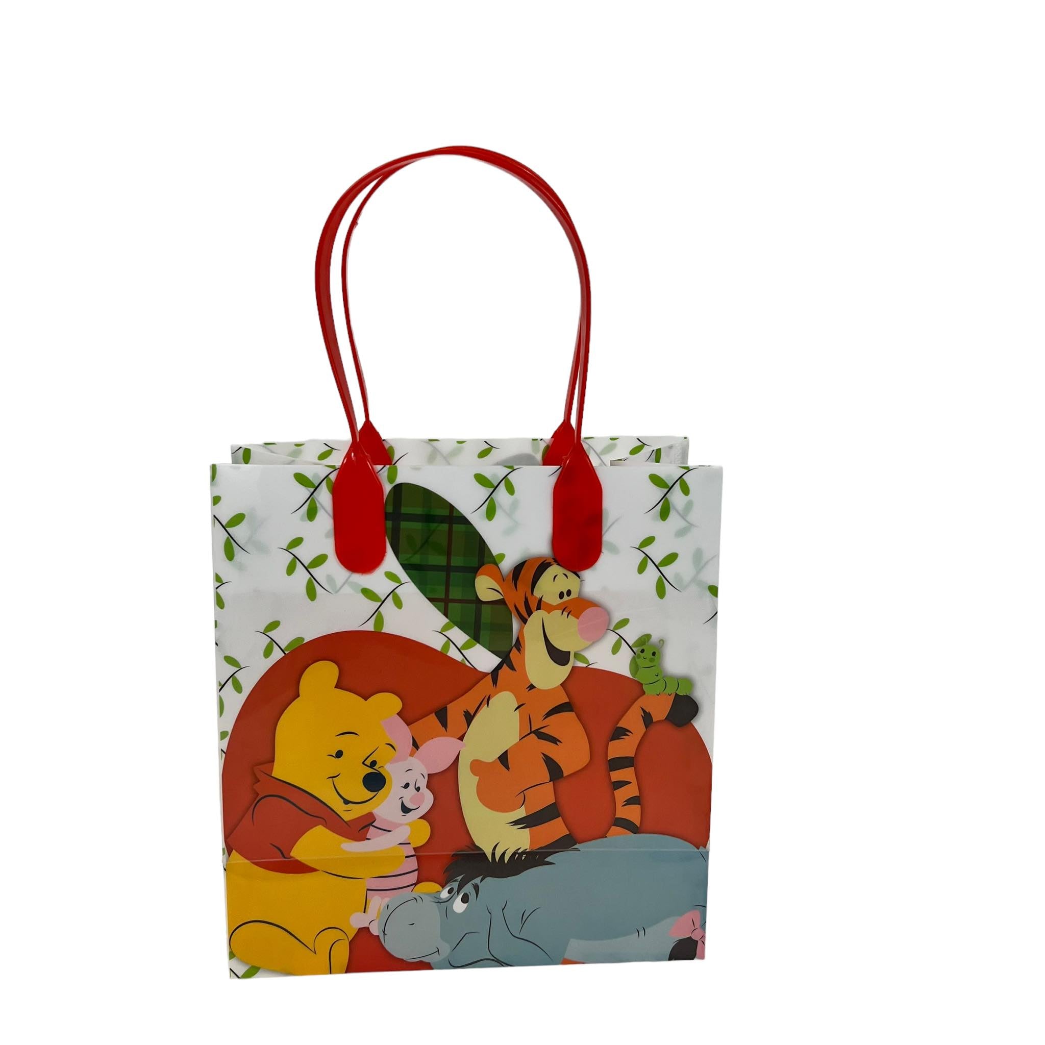 Disney Winnie The Pooh & Friends Party Favor Treat Bags with Handles, Disney Candy Bags for Birthday Party, Party Supply Decorations Pack of 12