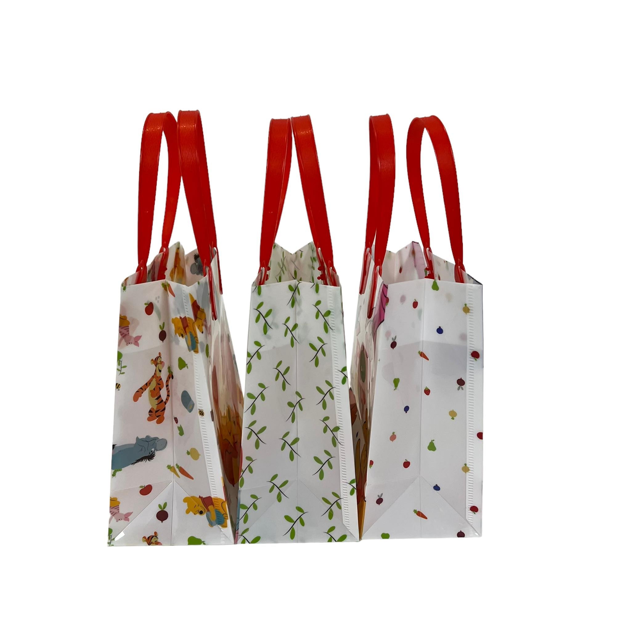 Disney Winnie The Pooh & Friends Party Favor Treat Bags with Handles, Disney Candy Bags for Birthday Party, Party Supply Decorations Pack of 12
