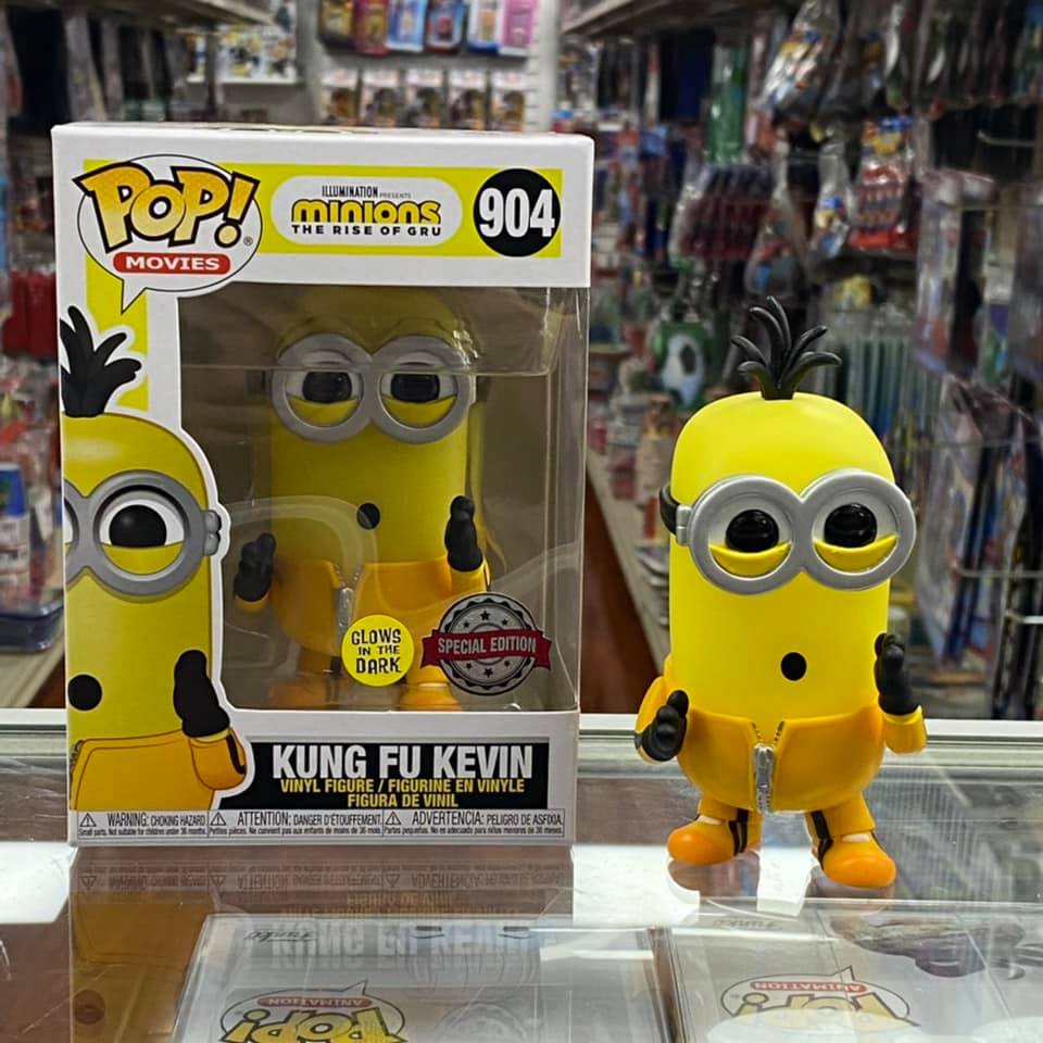 Funko Pop! Minions Kung Fu Kevin # 904 (Glow in the Dark) Special Edition Exclusive Vinyl Figure