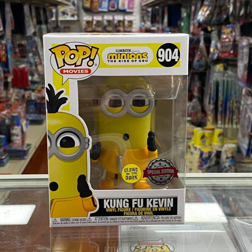 Funko Pop! Minions Kung Fu Kevin # 904 (Glow in the Dark) Special Edition Exclusive Vinyl Figure