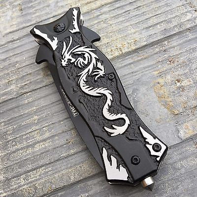 TAC FORCE Gray Dragon Folding Outdoor Tactical Rescue Speedster Pocket Knife