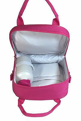 Disney Winnie The Pooh Shoulder Strap Dark Pink Insulated Lunch Box School Bag
