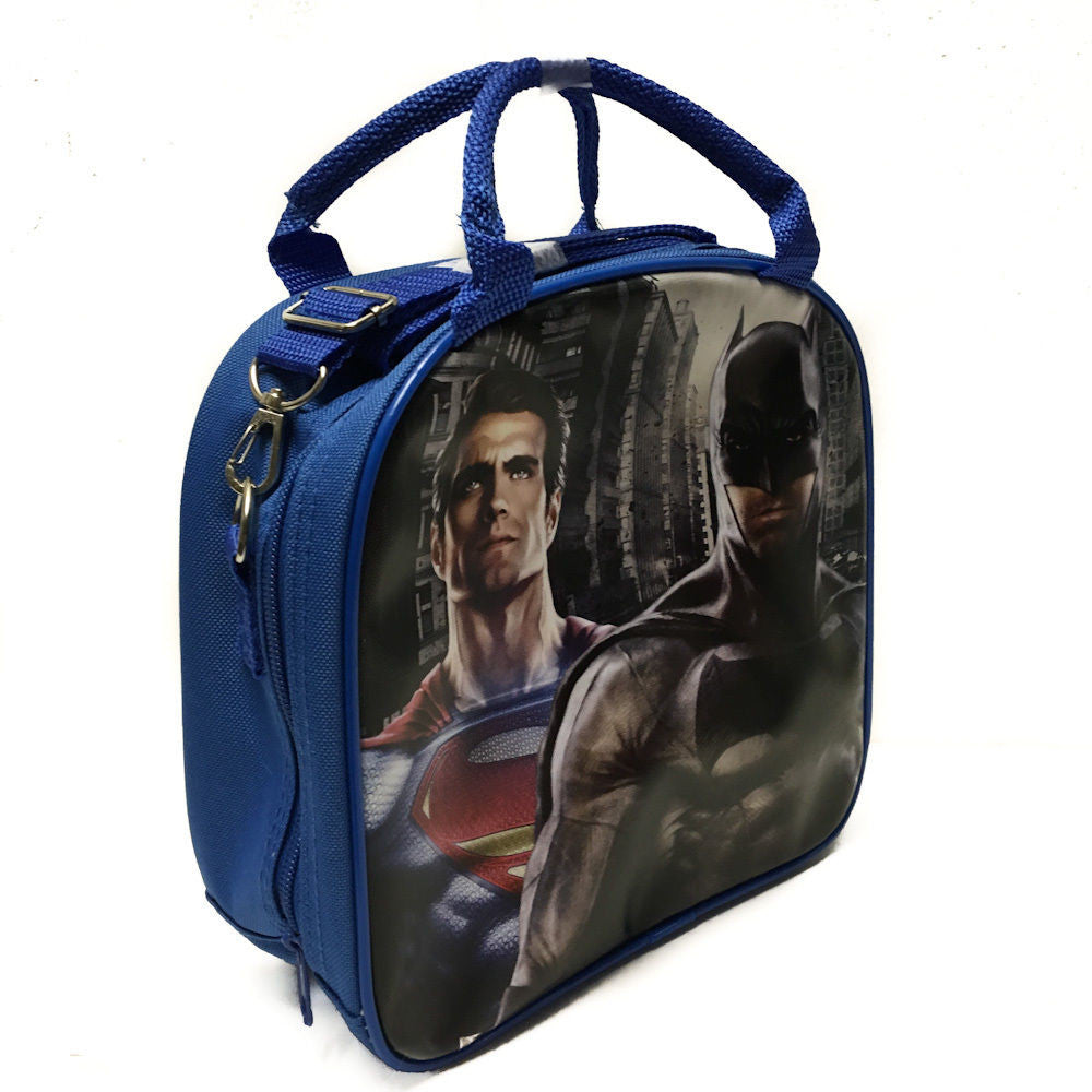 DC Comics Batman VS Superman Insulated Lunch Bag w/ Water Bottle (Blue)