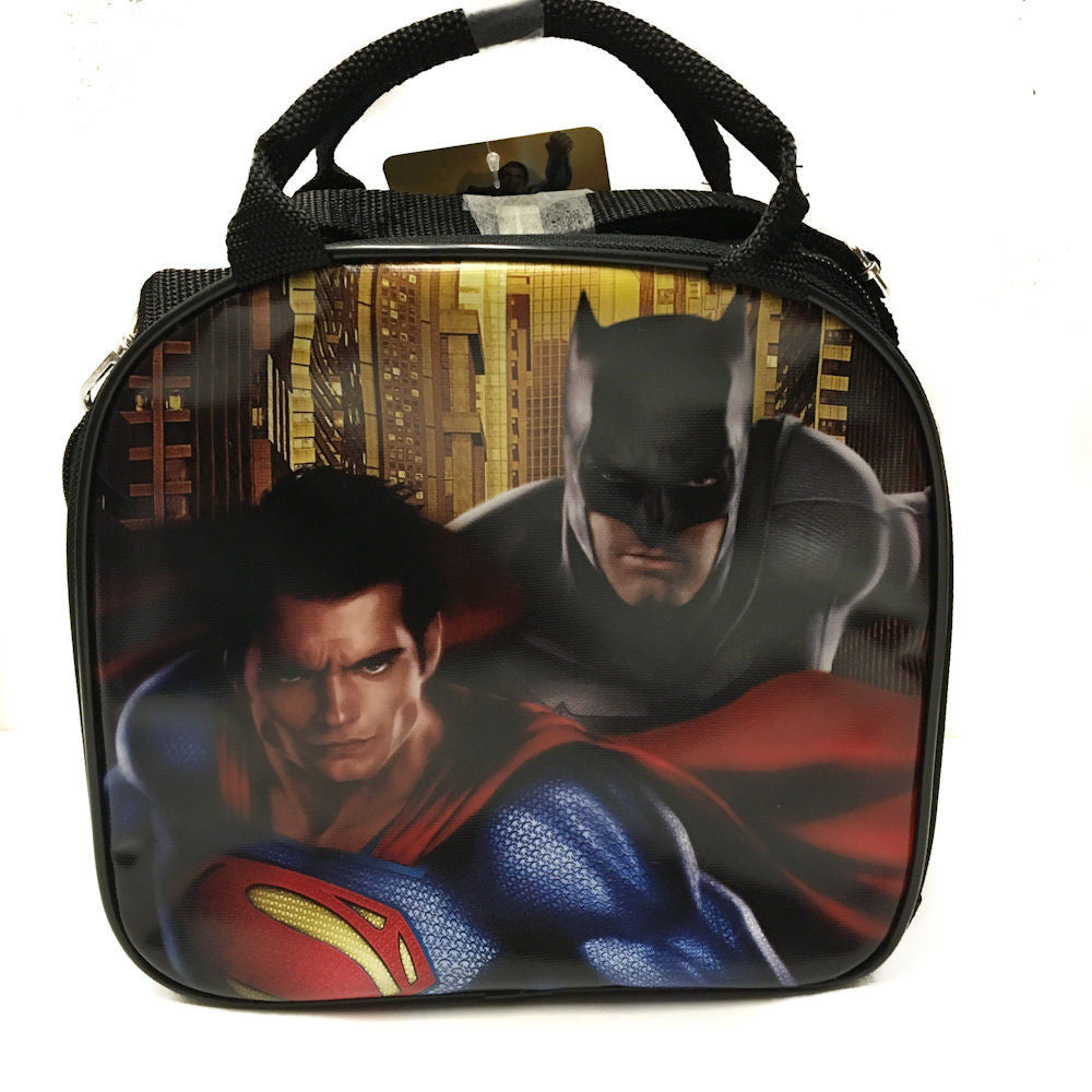 DC Comics Batman VS Superman Insulated Lunch Bag w/ Water Bottle (Black)