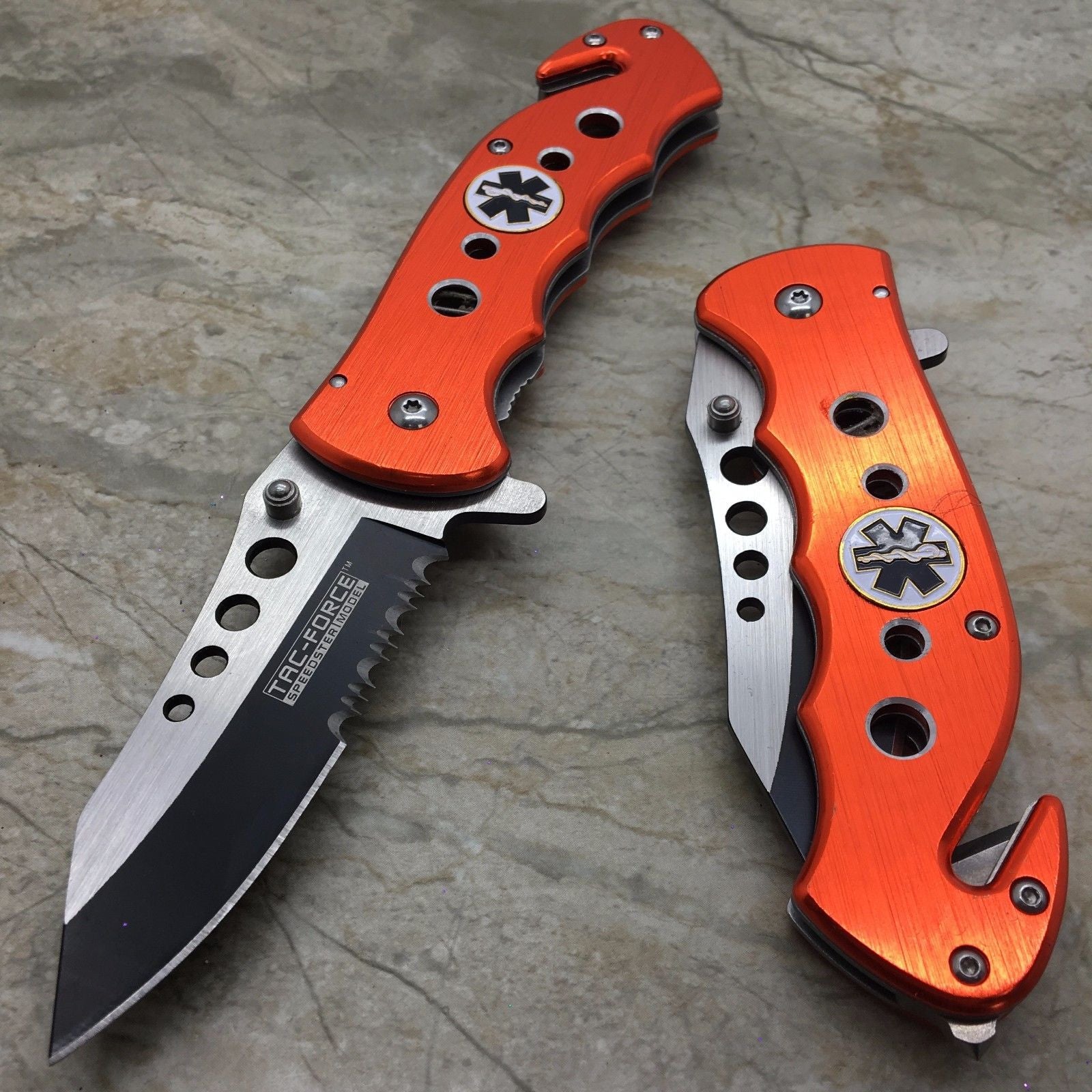 Tac Force Orange Emergency EMT EMS Rescue Handy Medical Pocket Knife