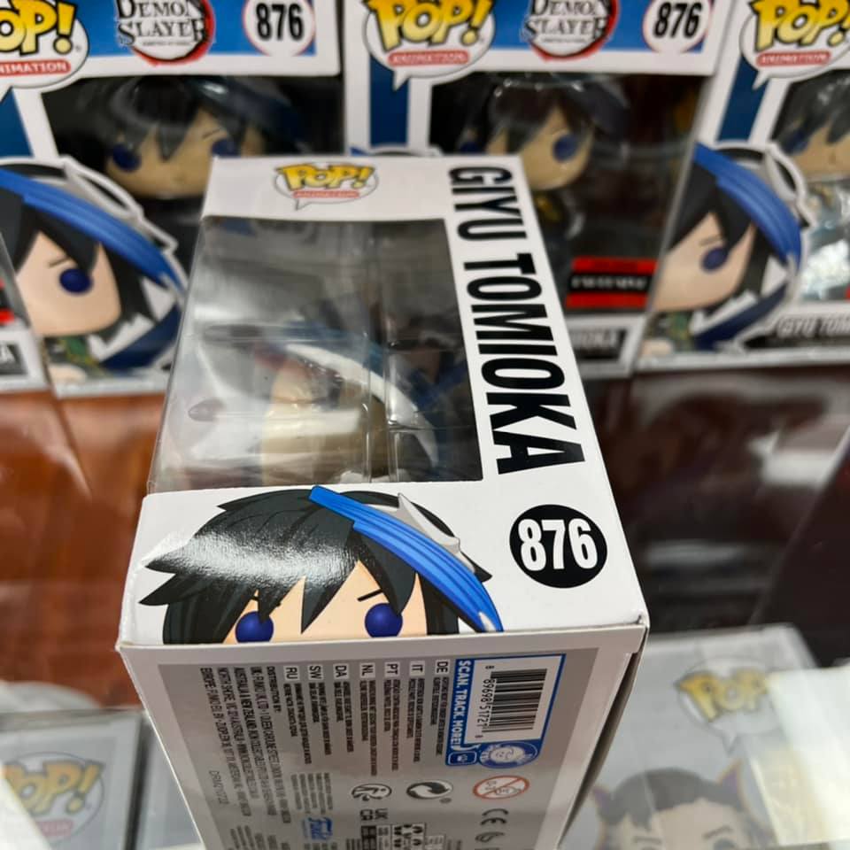 DAMAGED BOX! Funko Pop! Anime DEMON SLAYER GIYU TOMIOKA 1X Vinyl Figure AAA ANIME EXCLUSIVE