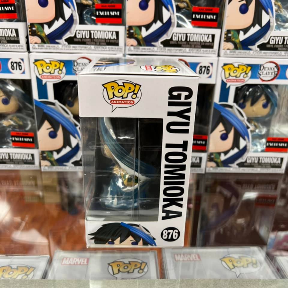 DAMAGED BOX! Funko Pop! Anime DEMON SLAYER GIYU TOMIOKA 1X Vinyl Figure AAA ANIME EXCLUSIVE