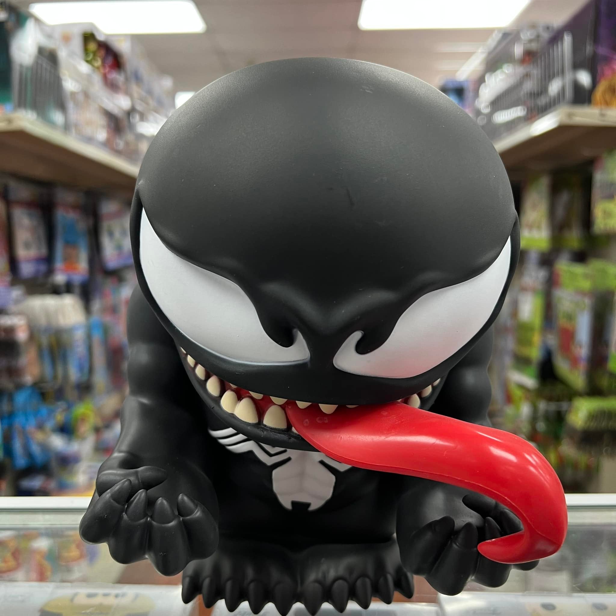 Monogram VENOM Cute PVC Figural Bust Bank for Coins 9"x 7"x 5"