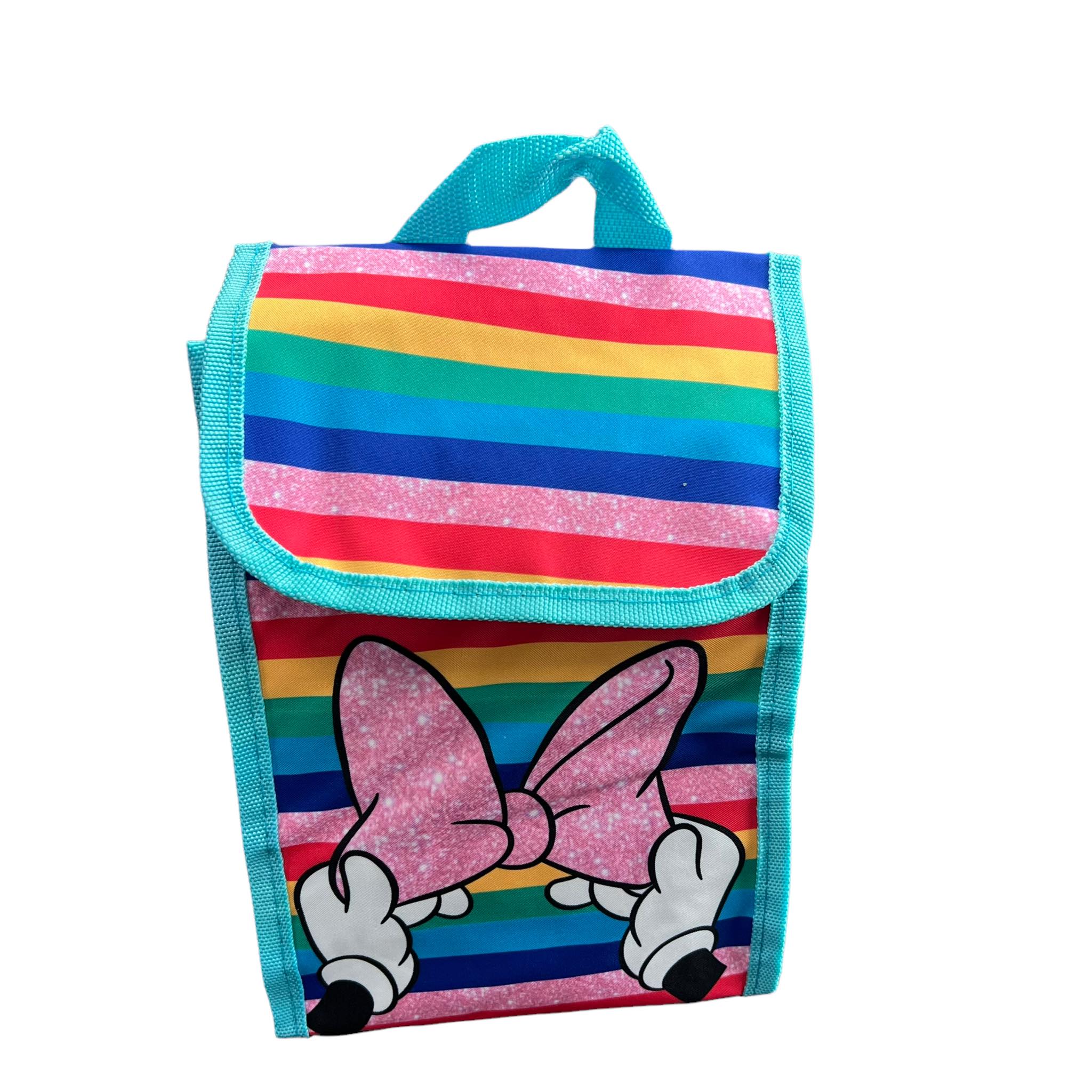 Minnie Mouse Backpack 4PC Set with Lunch Kit, Key Chain & Carabiner