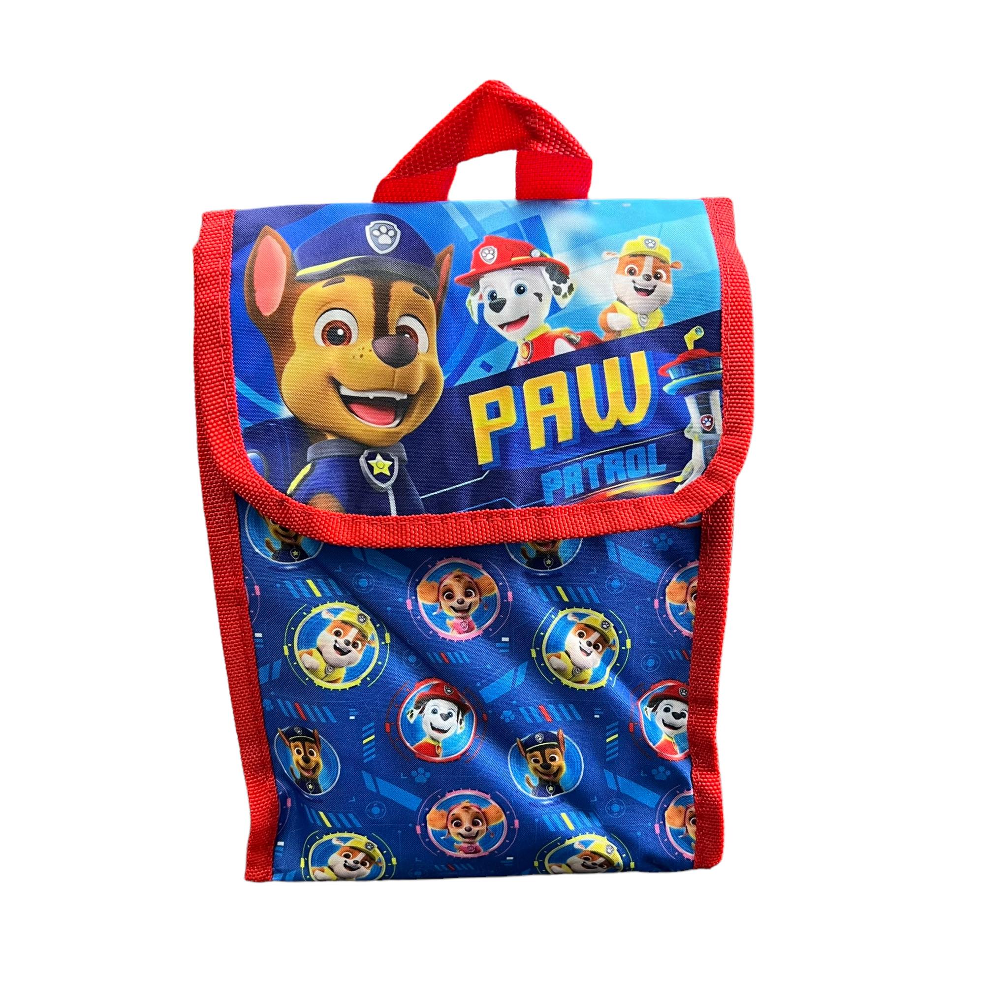 Paw Patrol Backpack 4PC Set with Lunch Kit, Key Chain & Carabiner