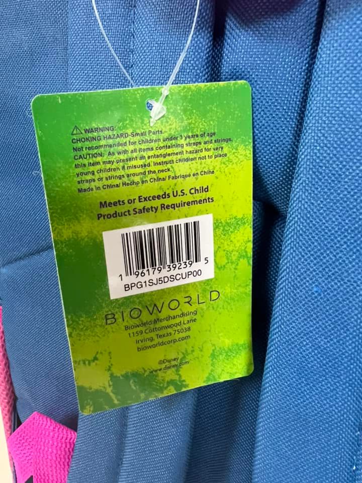 DISNEY STITCH "LOVE AT FIRST BITE" 16" Backpack for Kids