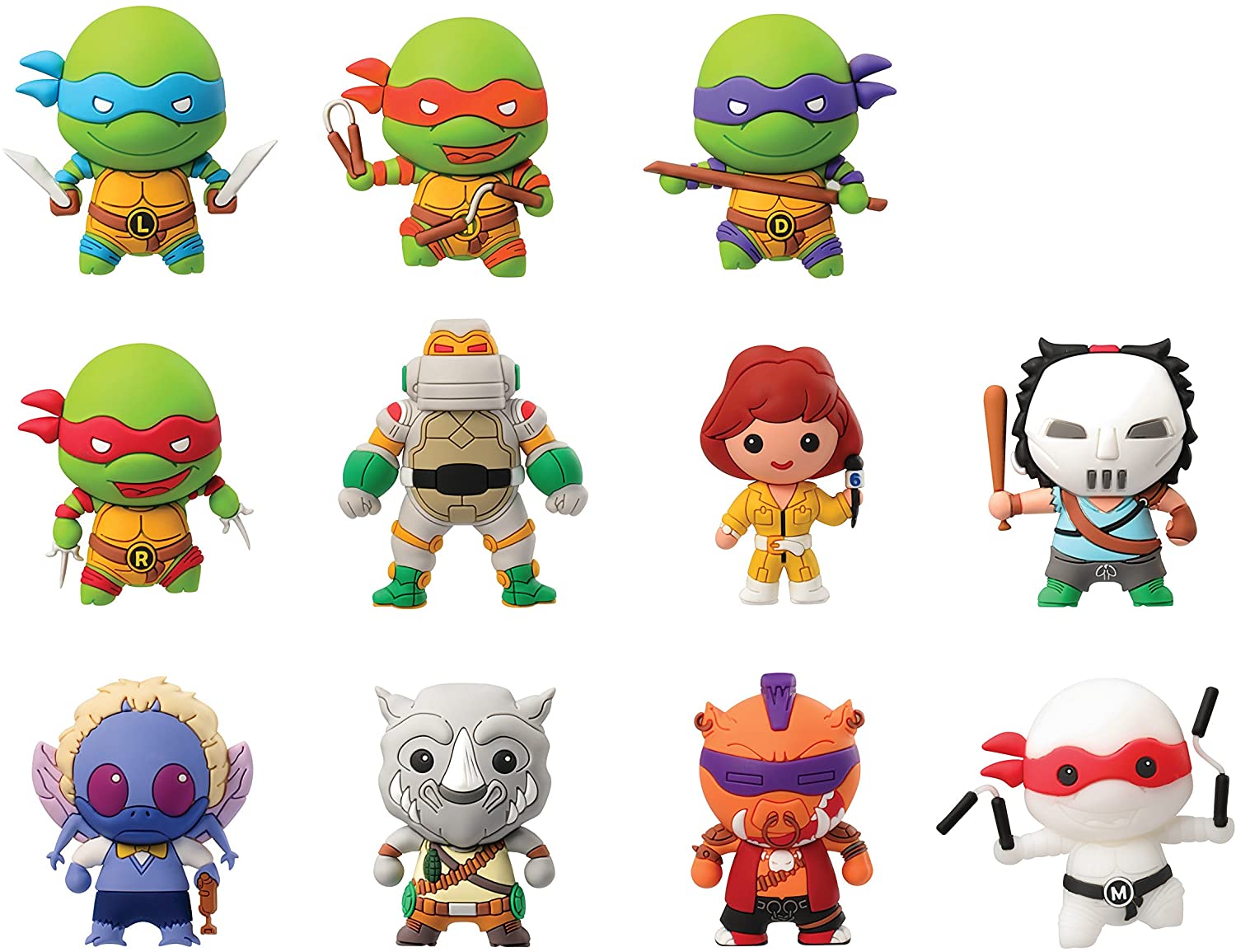 Teenage Mutant Ninja Turtles 3-D Foam Figural Bag Clip Keyring Blind Bag