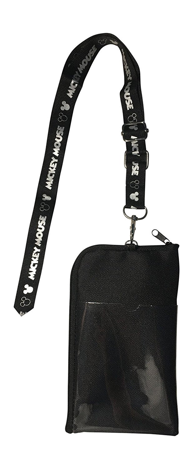 Mickey Mouse Ears Head Lanyard Pouch - Silver