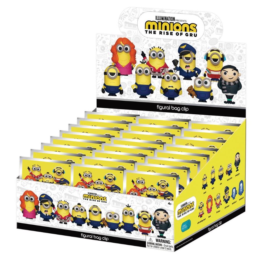 Minions: The Rise of Gru 3D Foam Figural Bag Clip Keyring Blind Bag