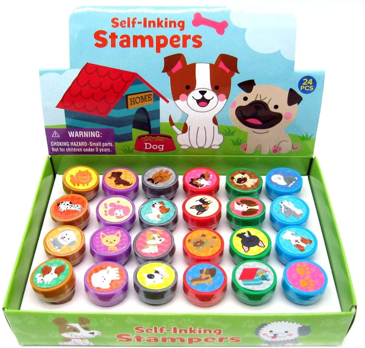 TINYMILLS 24 Pcs Cute Dog & Puppies Stampers for Kids Party Favors Supply