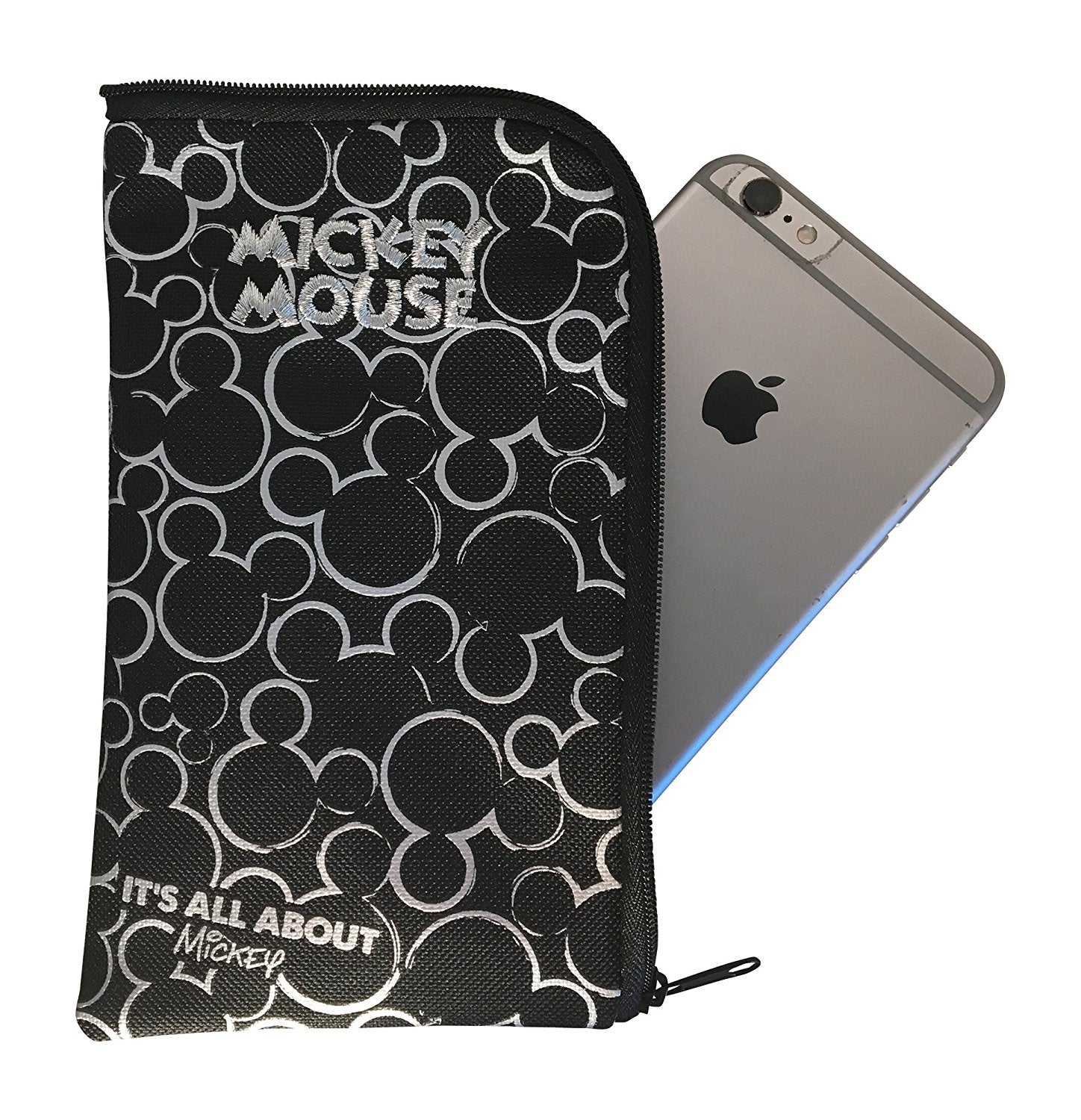 Mickey Mouse Ears Head Lanyard Pouch - Silver