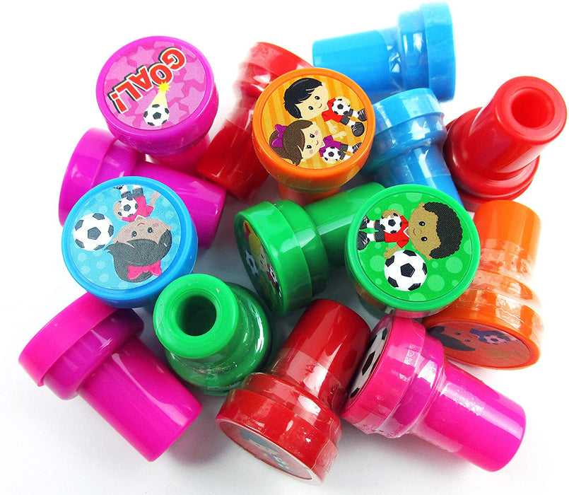 TINYMILLS 24 Pcs Soccer Stampers for Kids Party Favors Supply