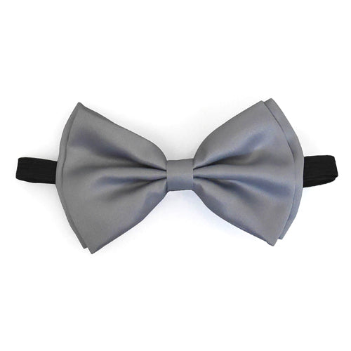 Light Gray Matching Set Suspender and Bow Tie