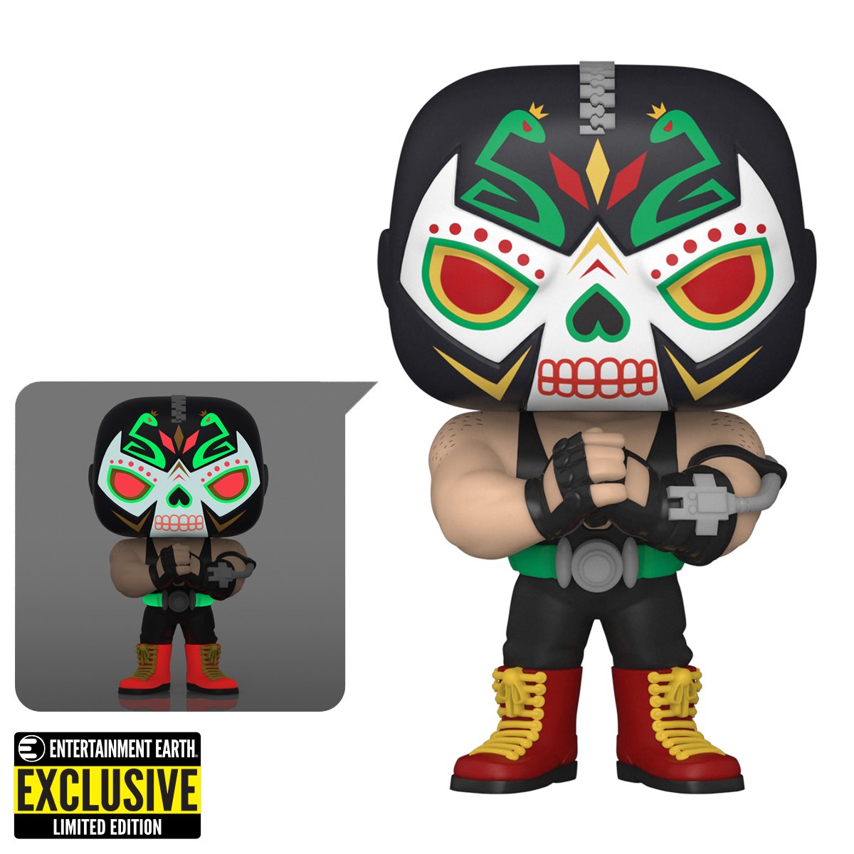 Funko Pop Dia de Los DC Bane Glow-in-The-Dark Entertainment Earth Exclusive Vinyl Figure