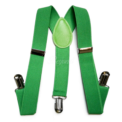 Kids Toddler Green Matching Set Suspender and Bow Tie