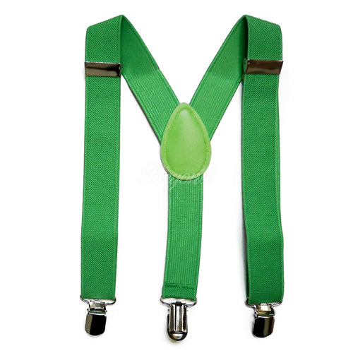 Kids Toddler Green Matching Set Suspender and Bow Tie