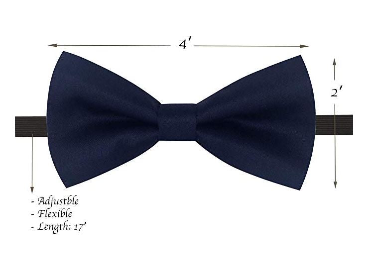Kids Matching Set - Navy Blue Toddler Suspender and Bow Tie