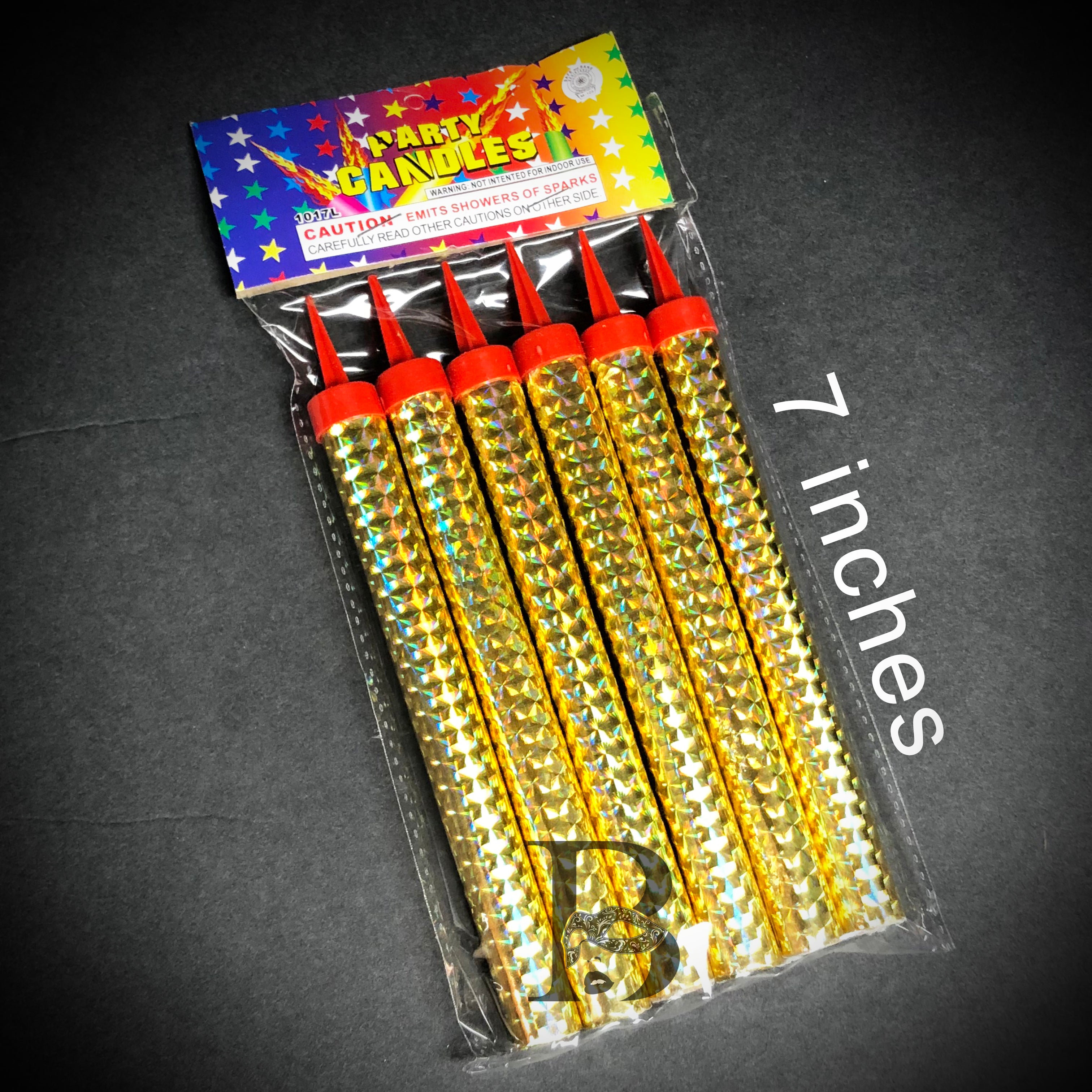Birthday Candles Party Wedding Sparklers Gold Candles 7"