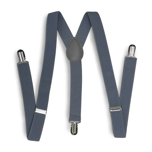 Light Gray Matching Set Suspender and Bow Tie
