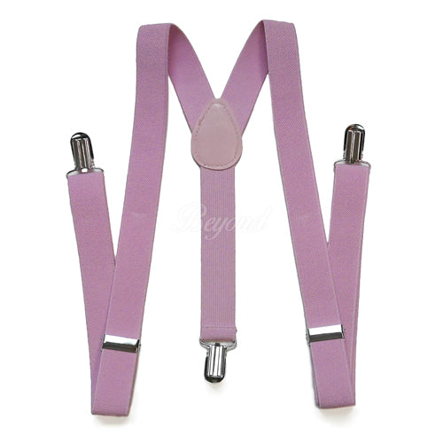 Light Pink Matching Suspender and Bow Tie