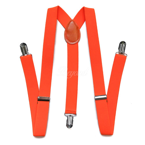 Orange Matching Set Suspender and Bow Tie