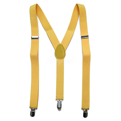 Yellow Matching Set Suspender and Bow Tie