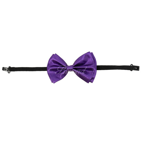 Neon Purple Matching Set Suspender and Bow Tie