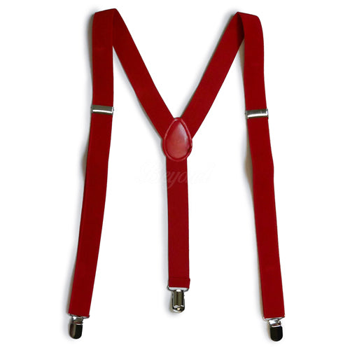 Red Matching Set Suspender and Bow Tie