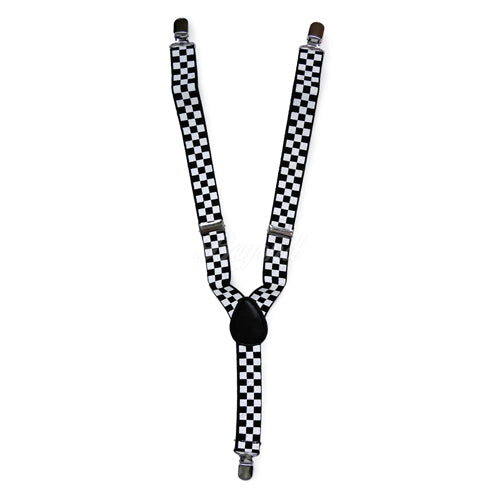Kids Toddler Checker Matching Set Suspender and Bow Tie