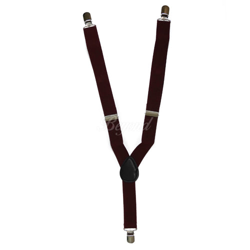 Kids Toddler Burgundy Matching Set Suspender and Bow Tie