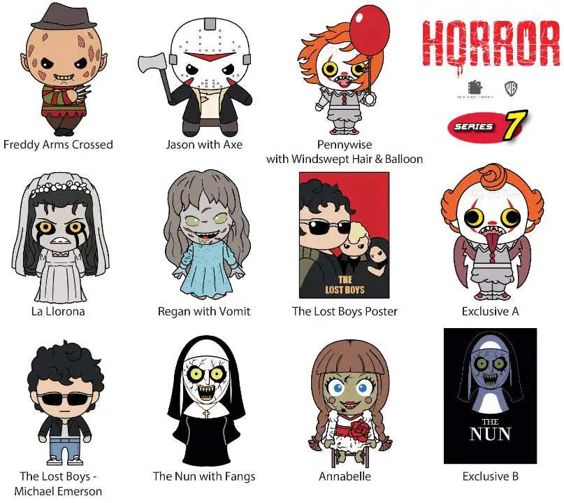 Monogram: WB HORROR 3-D Foam Bag Clip Mystery Bag SERIES 7