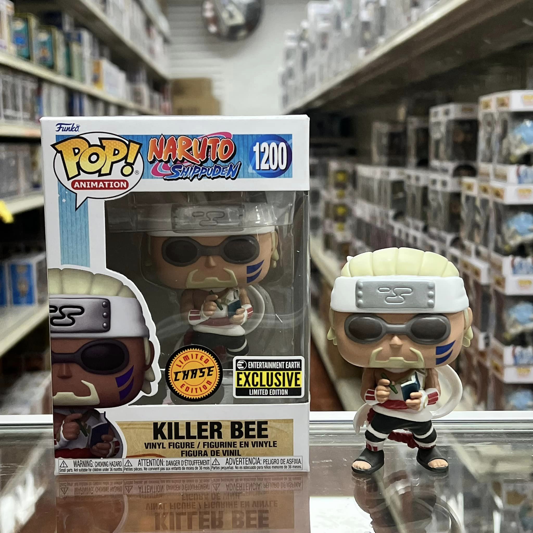 Funko Pop! Animation: Naruto - KILLER BEE Vinyl Figure #1200 ENTERTAINMENT EARTH EXCLUSIVE (CHASE) LIMITED EDITION