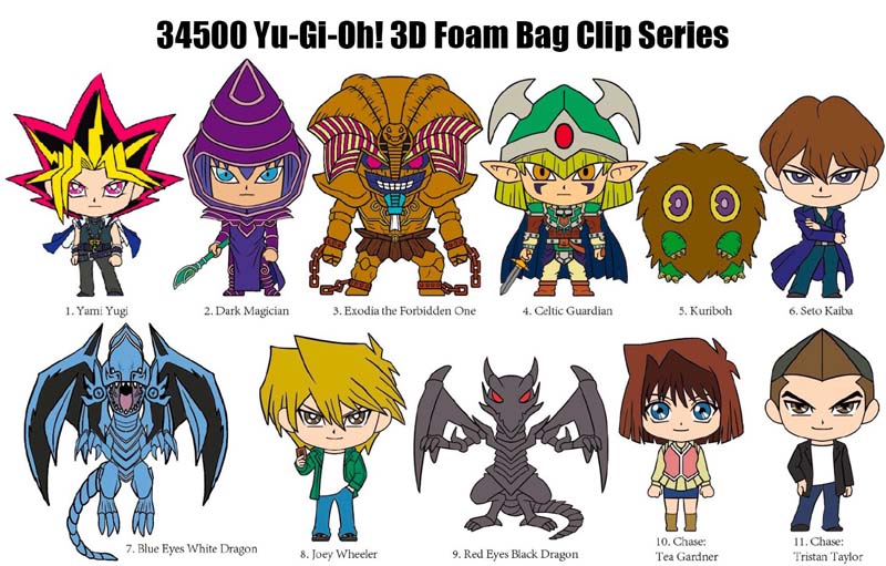 Monogram - Yu-Gi-Oh! 3D Foam Bag Clip Keyring Blind Bag  x1 Random