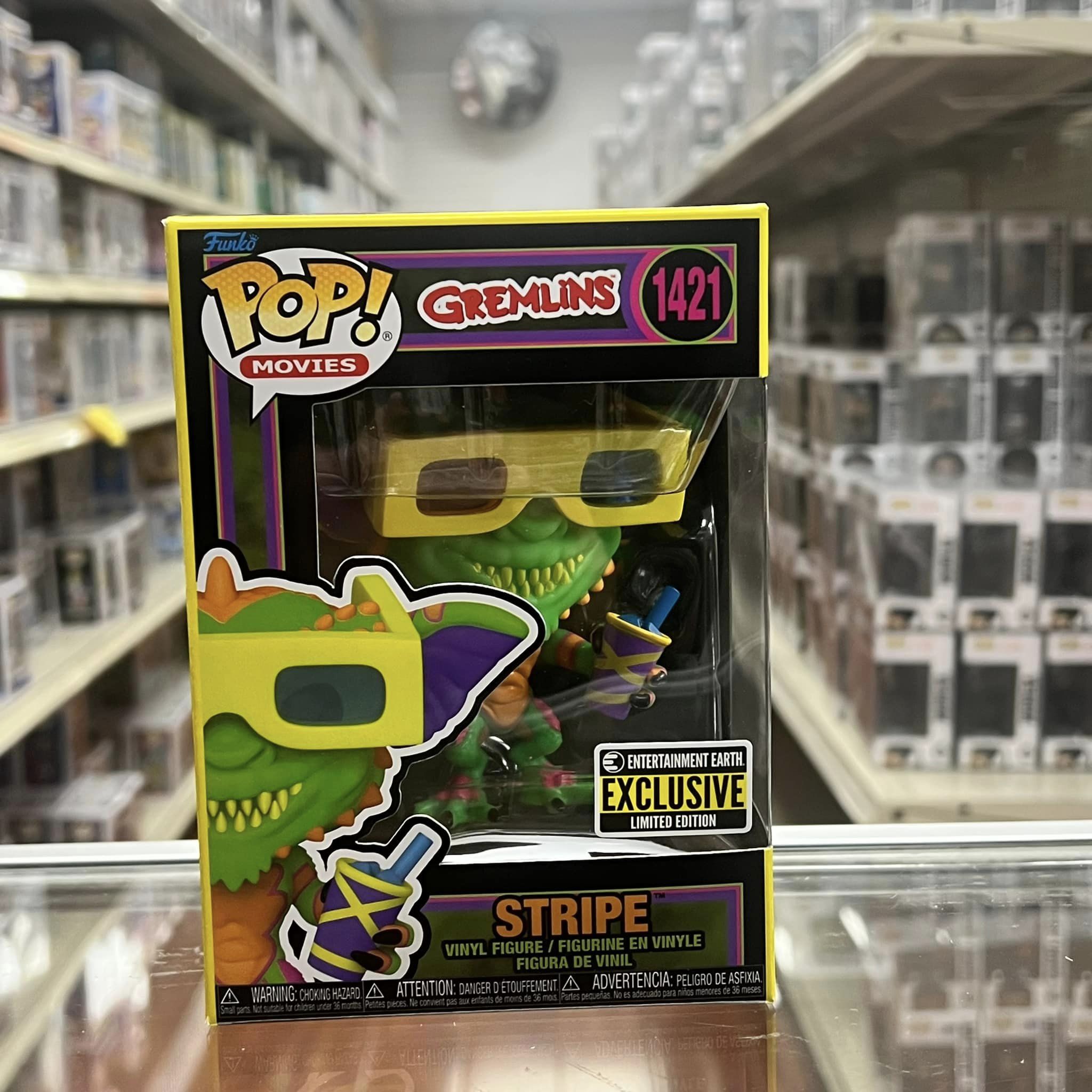 Funko Pop Horror Movies : GREMILINS GREMILIN with 3D GLASSES (Black Light) Vinyl Figure ENTERTAINMENT EARTH EXCLUSIVE