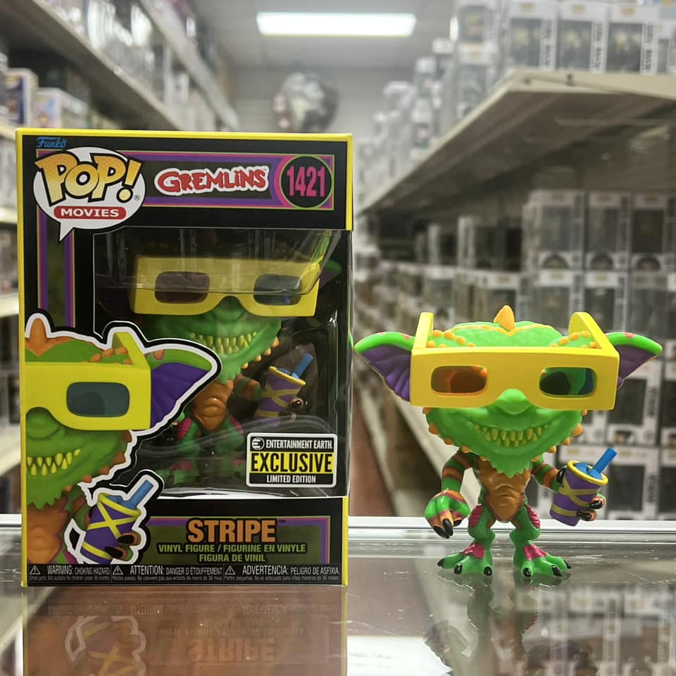 Funko Pop Horror Movies : GREMILINS GREMILIN with 3D GLASSES (Black Light) Vinyl Figure ENTERTAINMENT EARTH EXCLUSIVE